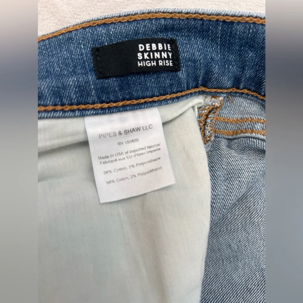 Veronica Beard Debbie High Waist Raw Hem Skinny Jeans - Picture 8 of 8